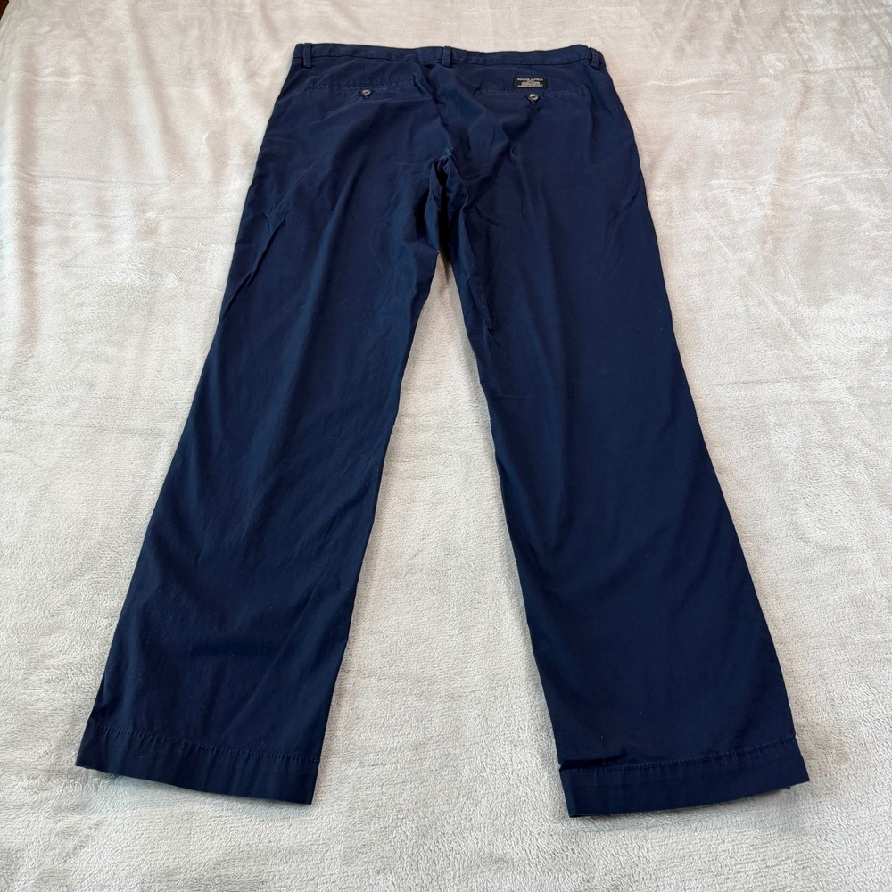 Banana Republic Aiden Chino Mens 33x30 Navy Blue Slim Fit Stretch Pants FOS-2 - Picture 2 of 11